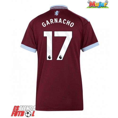 Aston Villa Alejandro Garnacho #17 Primera Equipación Mujer 2026-27 Manga Corta